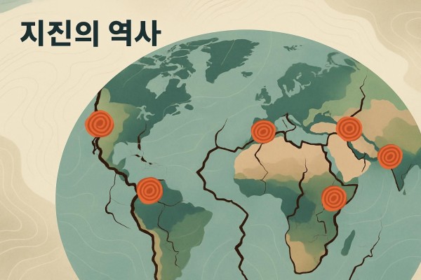 지진의 지표 파열 이미지